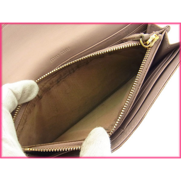 Miu Miu long wallet bi-fcrocodile beige - Picture 5 of 7